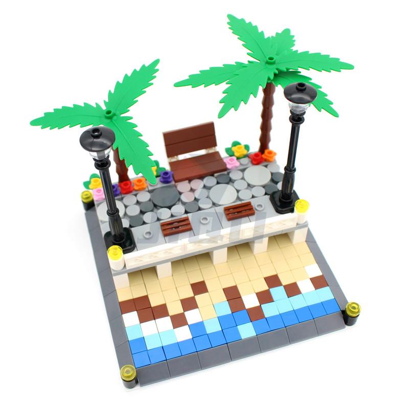 Non-Toxic City Friends Series Parts Flowers Potted Trees Shop Farm Building Blocks Moc Locking City Accessories Brick For Kid Toys Gifts