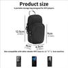 Nylon Carrying Case For MP3 Player With Double Pocket And Metal Hook Protective Storage Pouch Easy Attachment