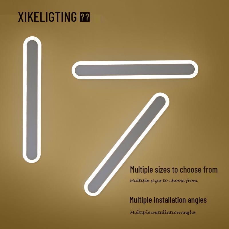 

Минималистичный светодиодный настенный светильник-лента для спальни, гостиной и лестницы Black 40cm - Tri-color