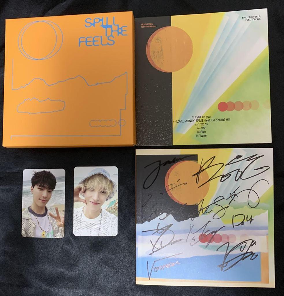 [USED] Autographed SEVENTEEN 12th SPILL THE FEELS Yellow