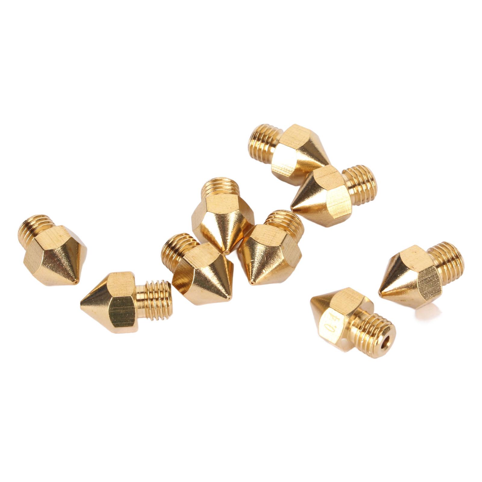 

10 шт. Латунные сопла для 3D-принтера 0,4 мм MK8 для экструдерных наконечников CR 10 Pro