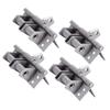 4pcs Multifunctional Auto Close Spring Door Hinges Spring Loaded Door Hinge 90 Degree Stay Opening Features for Various X3UC