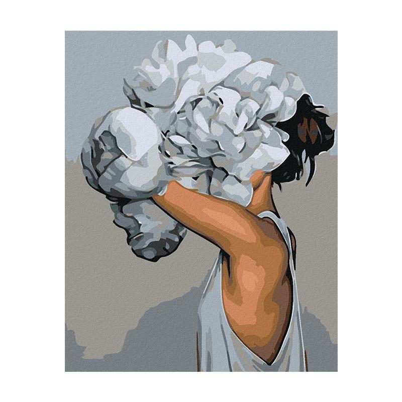 Blommor Kvinna Målning Modern Abstrakt Vägg Canvas Tryck Konst Poster Nyckfull Enkel Bild för Vardagsrum Heminredning Cuadros