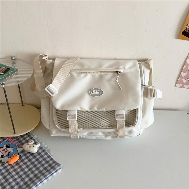 

Stylish Large Capacity Shoulder Bag 2024 Trendy Nylon Crossbody Tote Bag For Women білий