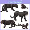 Wildlife Animal Model Toy Black Panther Figurine Jungle Decor For Collectors