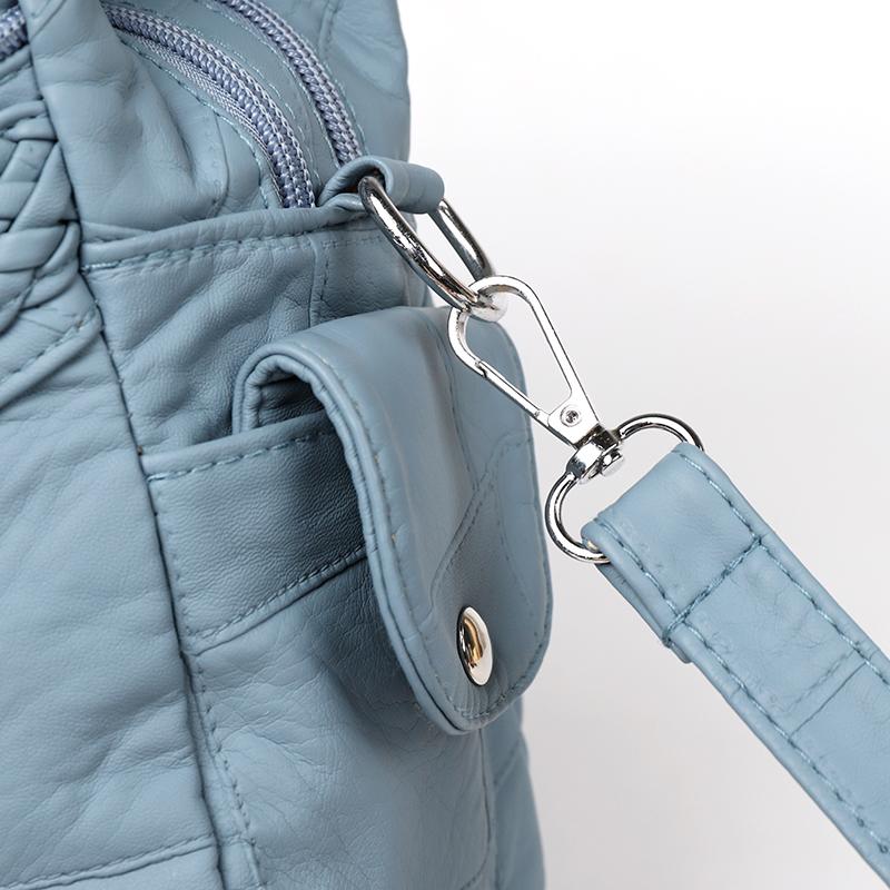 Women's Retro Large Capacity Handbag Shoulder Bag PU Crossbody Bag