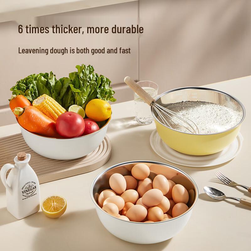 COOKER KING 24cm 3-Layer 304 Stainless Steel Multi-Purpose Mixing Bowl