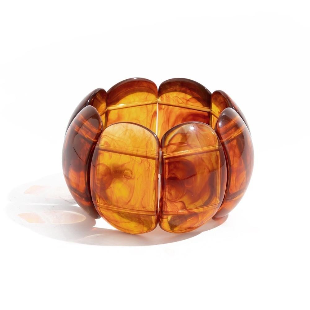 Geometric Irregular Wide Bracelet Bohemian Retro Hand Ring Exaggerated Acrylic Bangle  Gift