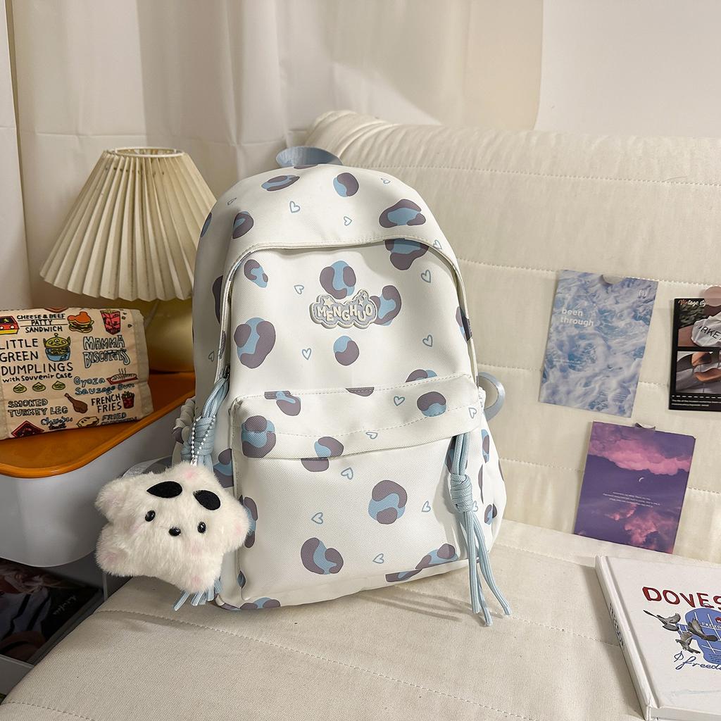 Schoolbag spring new milk whirring cute sweet girl travel backpack Korean ins college wind polka dot light backpack