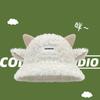 2025 New Cute Lamb Ears Plush Fisherman Hat Children's Season Warm Sweet Washbasin Hat Tide