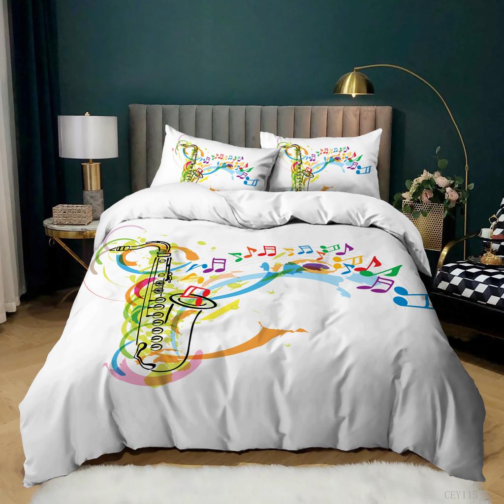 Music Note Quilt Set Three-Piece 3D Digital Printing Kit