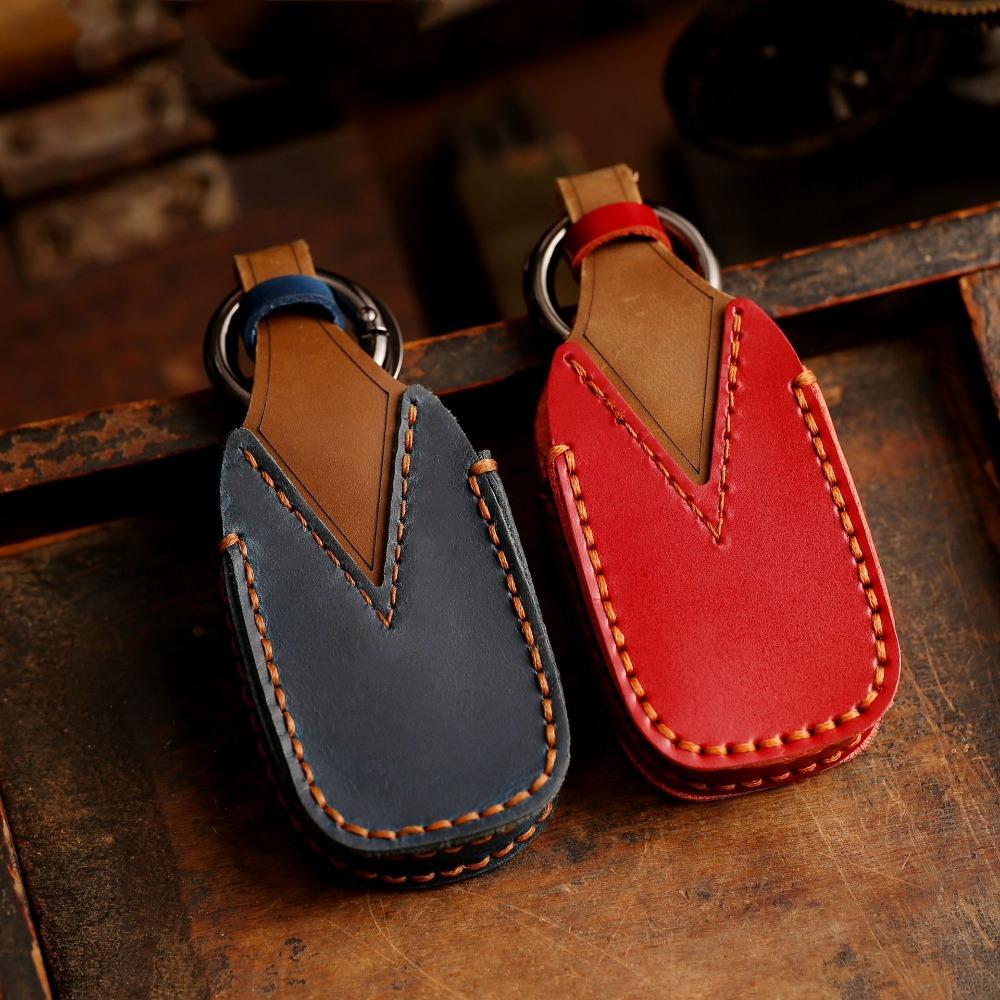 Leather Key Case Cover for Subaru Forester Outback Legacy Car Keys Holder Protector