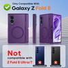 Samsung Galaxy Z Fold 8 Scharnierschutzhülle mit Magnetring und integriertem Displayschutz - Lila