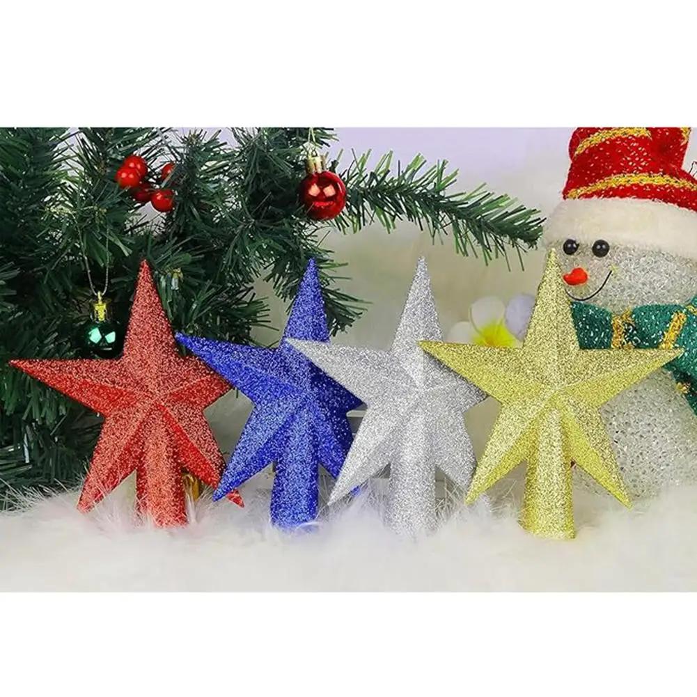 Christmas Holiday Tree Top Star With Glitter Finish Plastic Material 6 Inch Size Suitable For Tree Topping And Festive Use