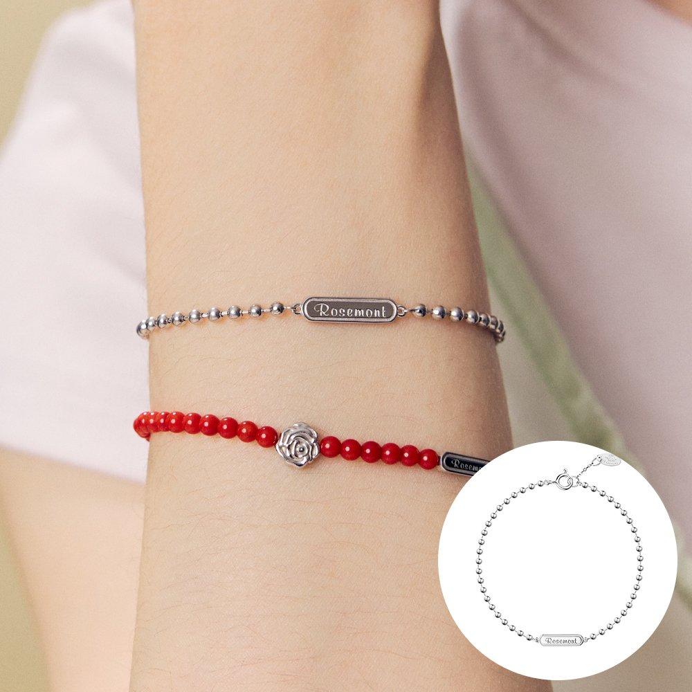 

[Rosemont] Silver Ball Bracelet Pure Rose Ra25A13K