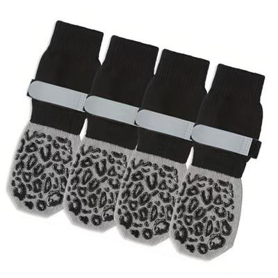 Anti Slip Pet Booties Tracting Grip Design Elastic Dog Socks Protects Injured Paws From Seasonal Allergies