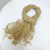Spring/Summer Linen Yellow Striped Women's Scarf