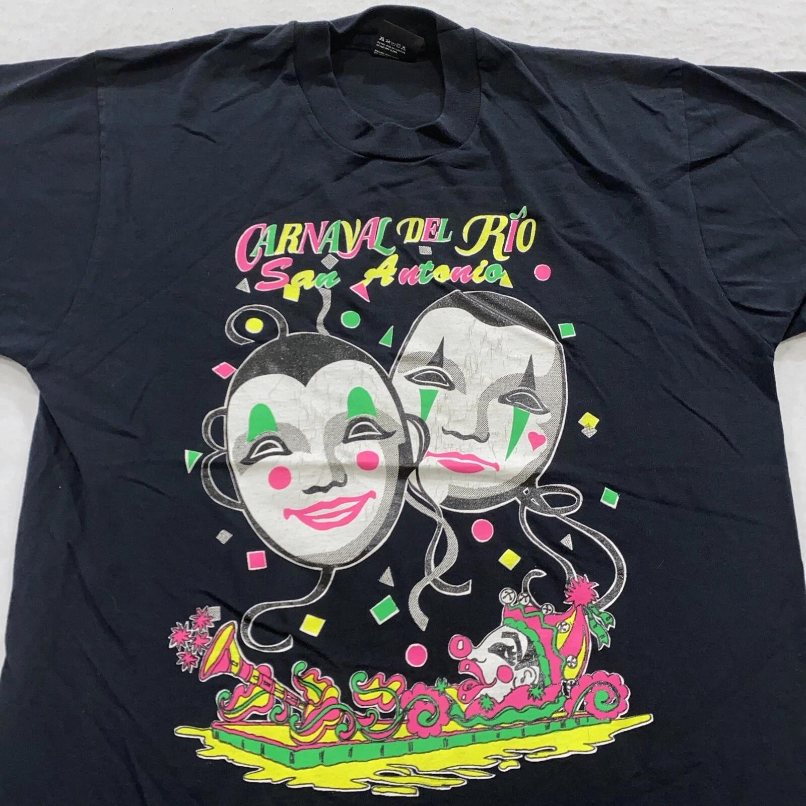 

vintage 90s CARNAVAL DEL RIO SAN ANTONIO TEXAS T-Shirt MEDIUM soft thin 3XL