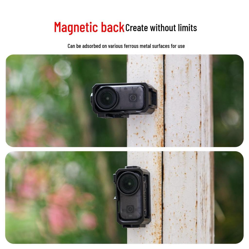Osmo Nano Metal Frame Mounting Cage for Vertical/Horizontal Shooting with Cold Shoe and Magnetic Adapter