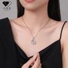 Roségold Katzenherz Anhänger Halskette Damen Modisch OL Stil Einzelne Schicht Kreuzkette Schmuck