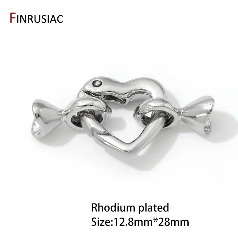 

Rhodium Plated Brass Heart Pearl Clasps Connector,DIY Bracelet Necklace Making Supplies,Clasps For Bracelet Making Accessories 1 piece