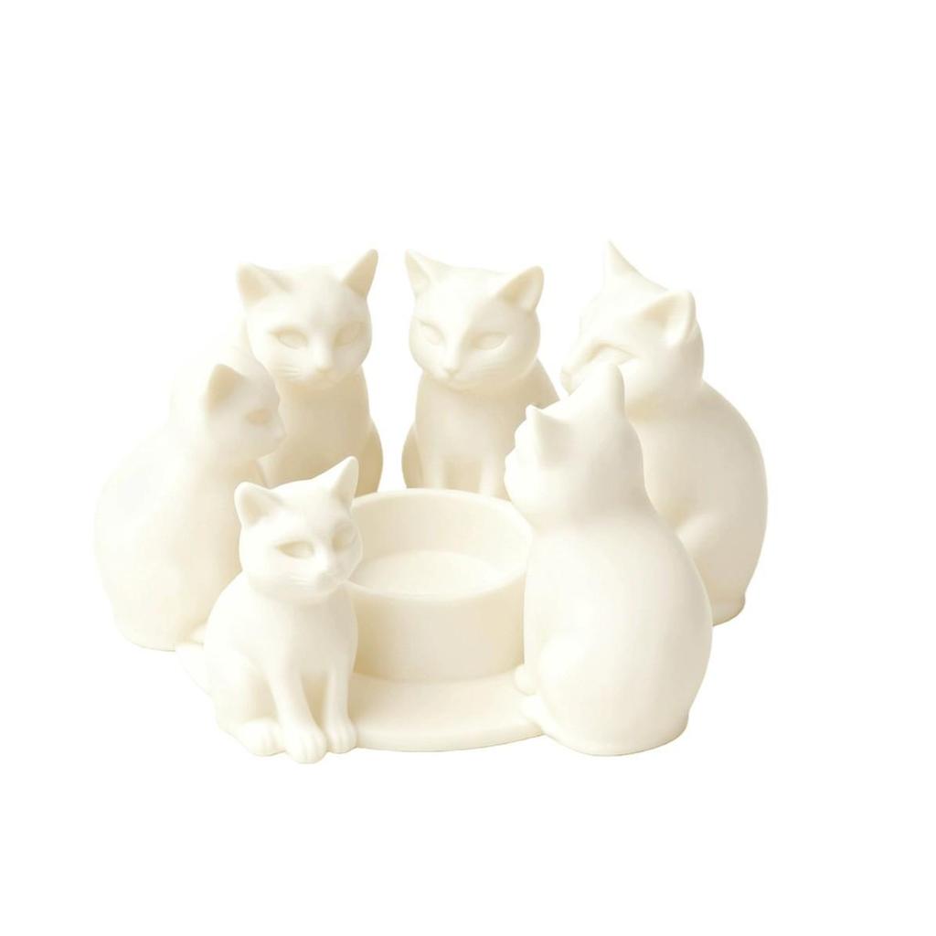 Držák na svíčku s kočkou na Valentýna: Perfektní dekorace stolu pro vytvoření teplé atmosféry (Svíčky nejsou součástí dodávky)