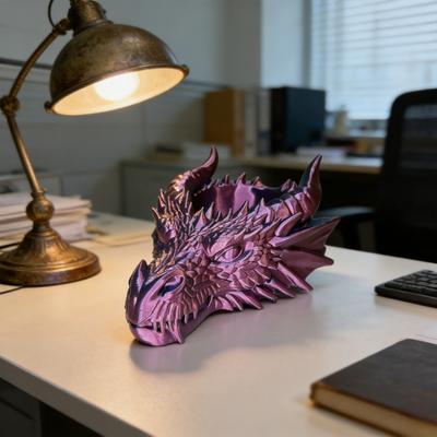 Úložný podnos s dračí hlavou 3D tištěný gotický stolní organizér Držák na klíče a šperky na stůl pro předsíň Domácí kancelář Ložnici Toaletní stolek Noční stolek