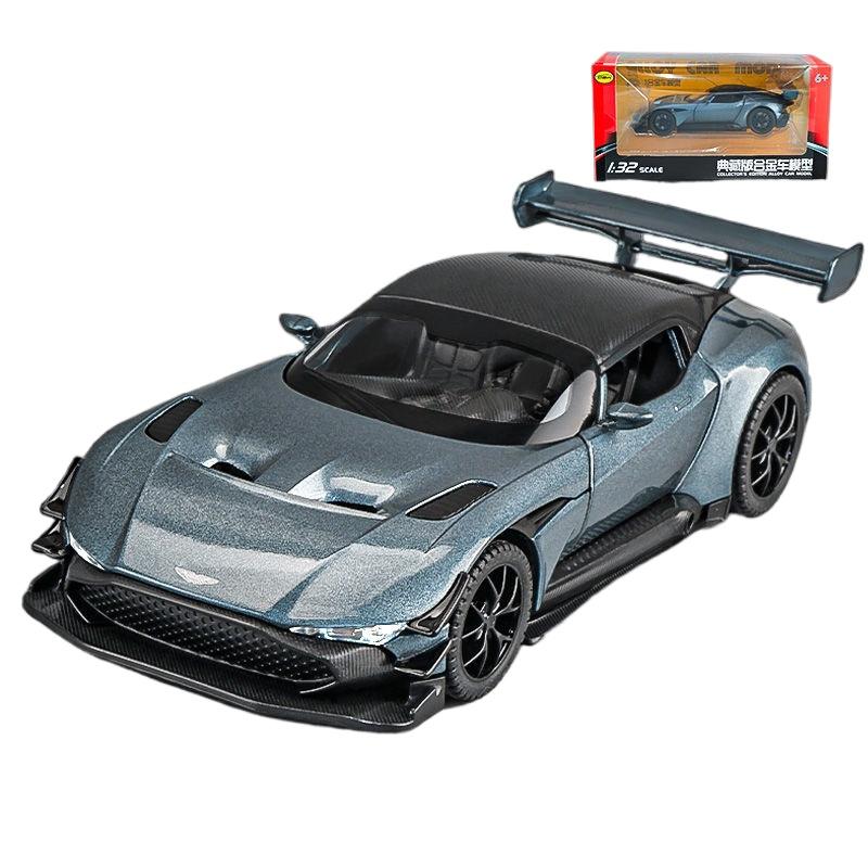 

Масштаб 1/32 Суперкар Aston Martin Vulcan Сплав Металл Литой Модель Автомобиля Внутреннее Украшение Звук и Свет Высокая Симуляция Подарок для Друга Коробка серый