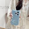 Girl Glitter Soft Silicone Cute Cat Ear Phone Case for iPhone 11 12 13 14 15 Pro Max Shockproof Hard Acrylic Bumper Back Cover