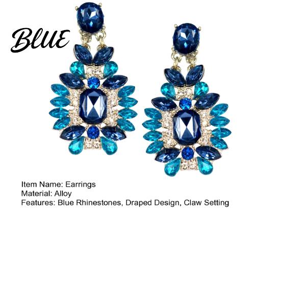 Long-lasting Shine Earrings 1 Pair Drop for Women Geometric Exaggerated