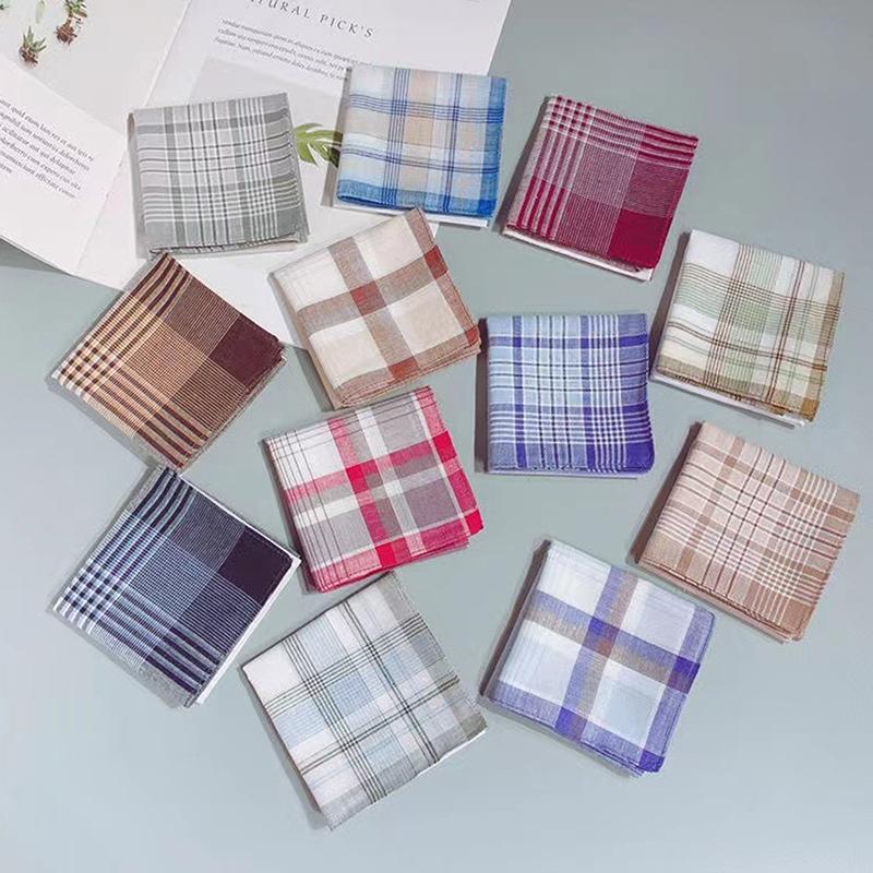 40X40Cm Cotton Handkerchief Towel For Adult Big Square Bandanas Multiple Use Face Towel Men Sweat Wipe Cloth 40X40Cm