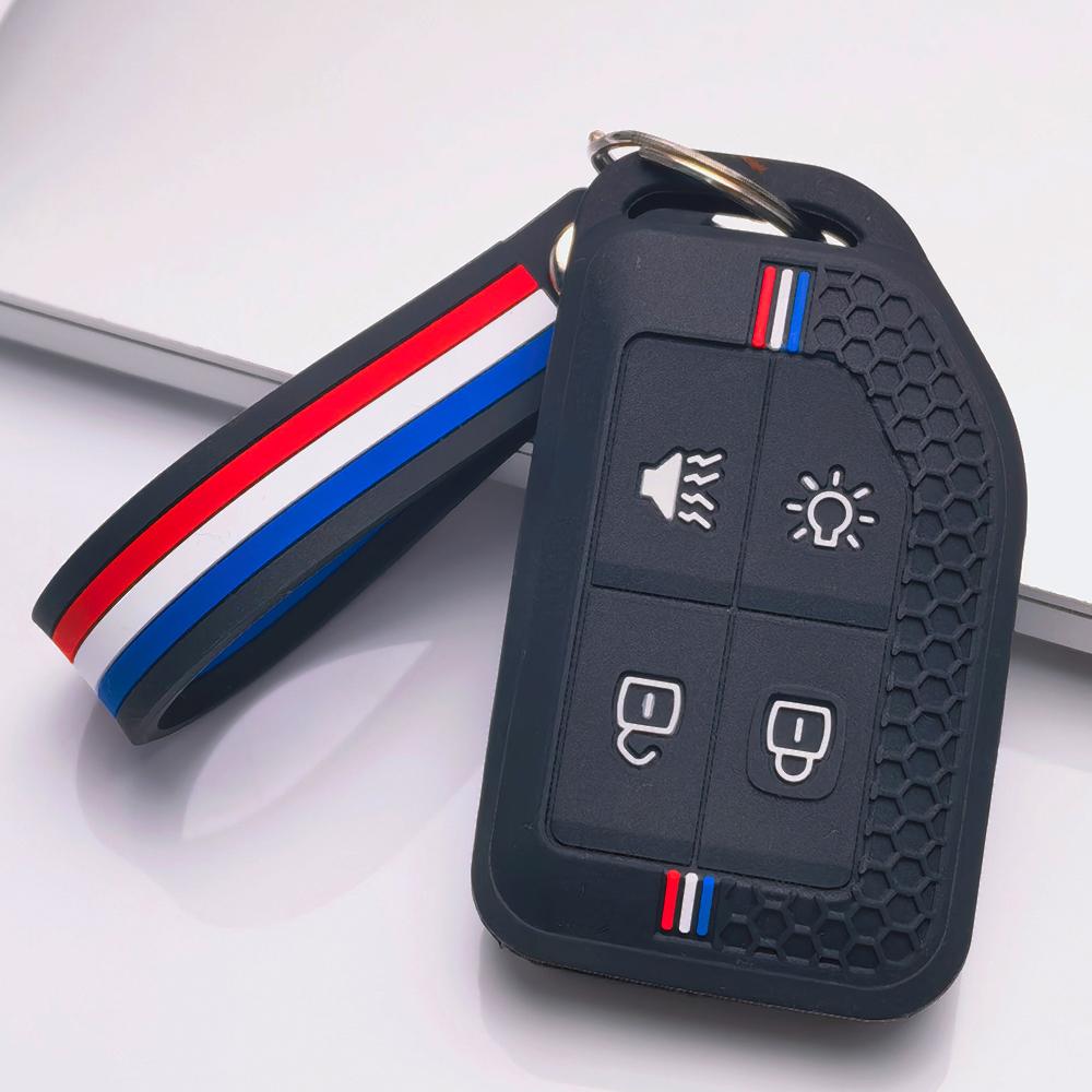 Key Fob Cover for Volvo XC40 XC60 XC90 S60 S90 V60 V90 C40 with Keychain Anti-Scratch Surface Shockproof Structure Soft Grip Texture