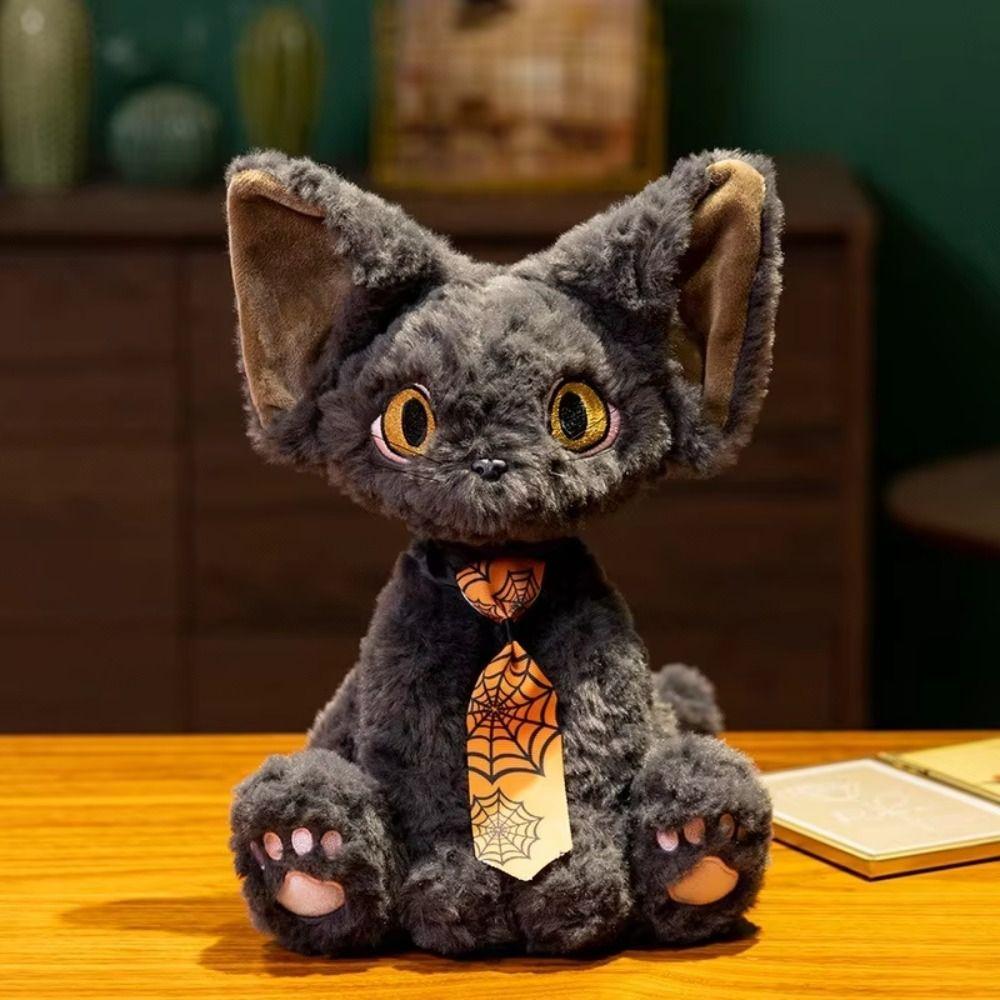 Spider Web Tie Devon Rex Cat Plush Toy Pumpkin Basket Devon Rex Animal Doll  Children
