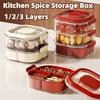 Large Capacity Spice Storage Box Transparent Food Storage Box Sealed Storage Jars  Home Kitchen Use