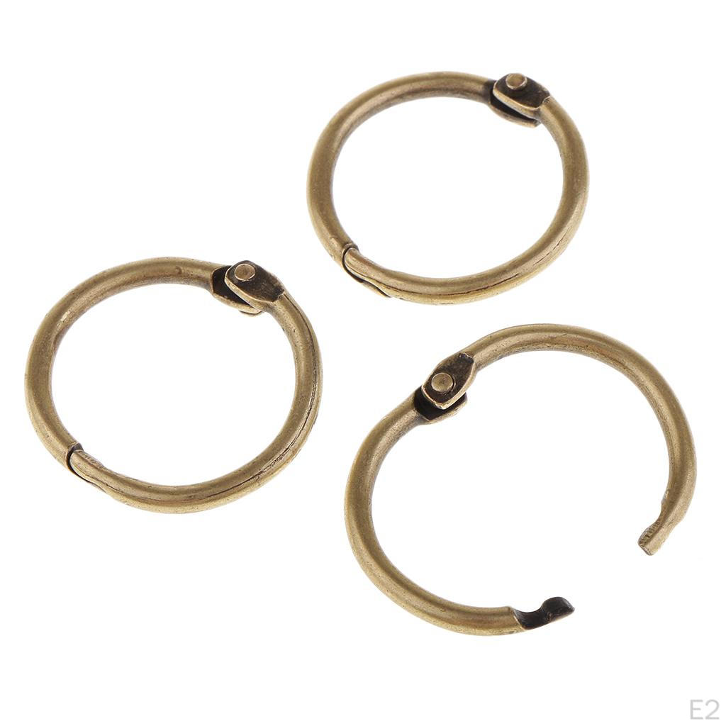 10 Pcs Album Spring Rings Open Jump Set for DIY Making Jewelry Findings - 2cm Golden