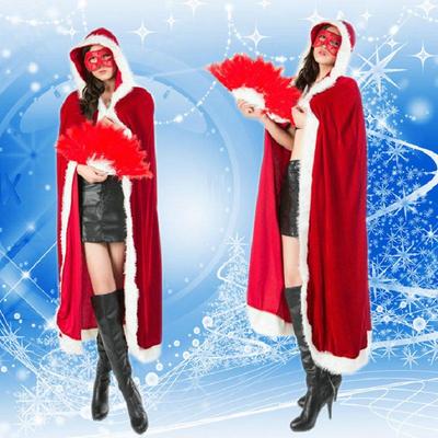 Red European & American Santa Claus Cloak for Adults and Children