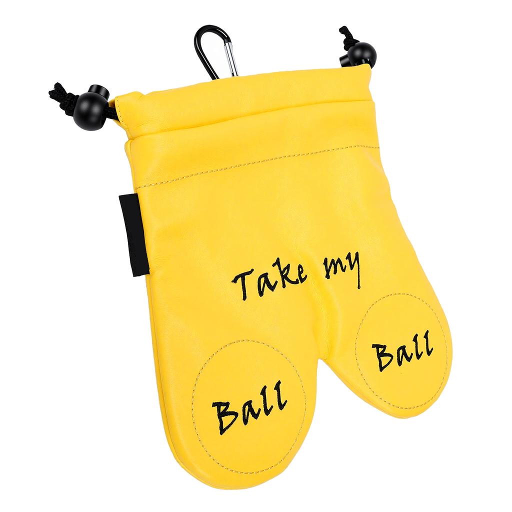 Club Ball Storage Pouch Pants Shaped Design Bag Water Proof PU Leather Hold Multiple Balls Adjustable Drawstring