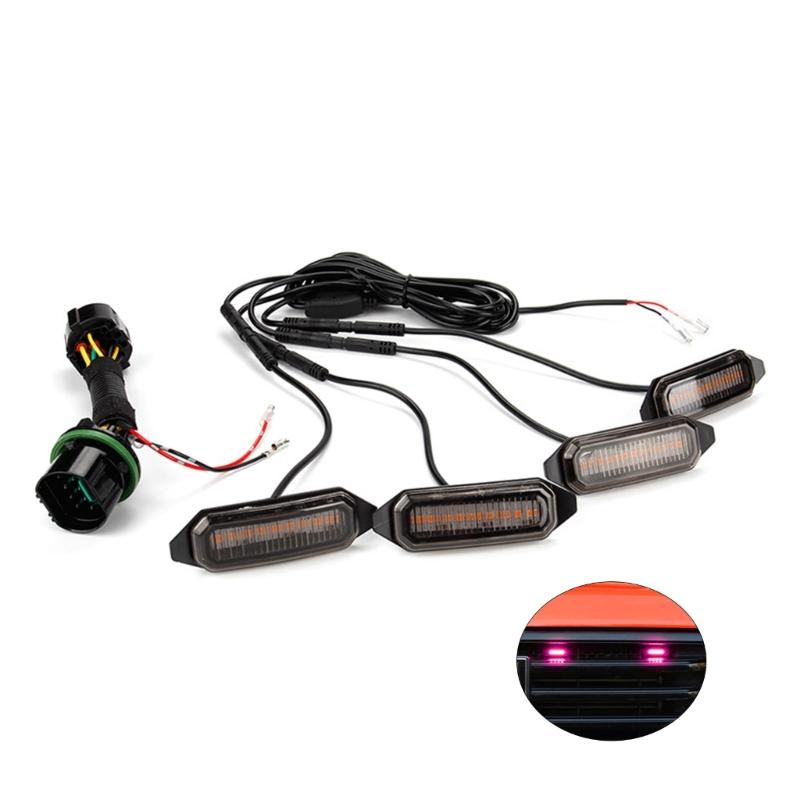 Car LED Emergencys StrobesLight Grille Flashing Warning Beacon Hazard Caution Light Yellow Lamp for Tank300 Vehicles SUV
