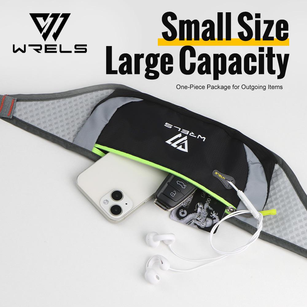 WRELS Lightweight Adjustable Large-capacity Invisible Running Waist Bag,Breathable Mesh Design, Zipper Closure,Ideal for Outdoor Hiking