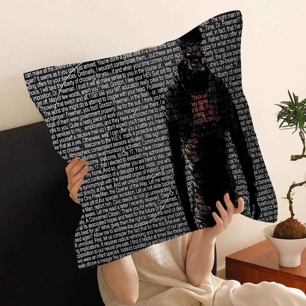 Spiel Half Life Kissenbezug Polyester Sofakissen Dekorative Wurfkissen Heimdekoration Kissenhülle