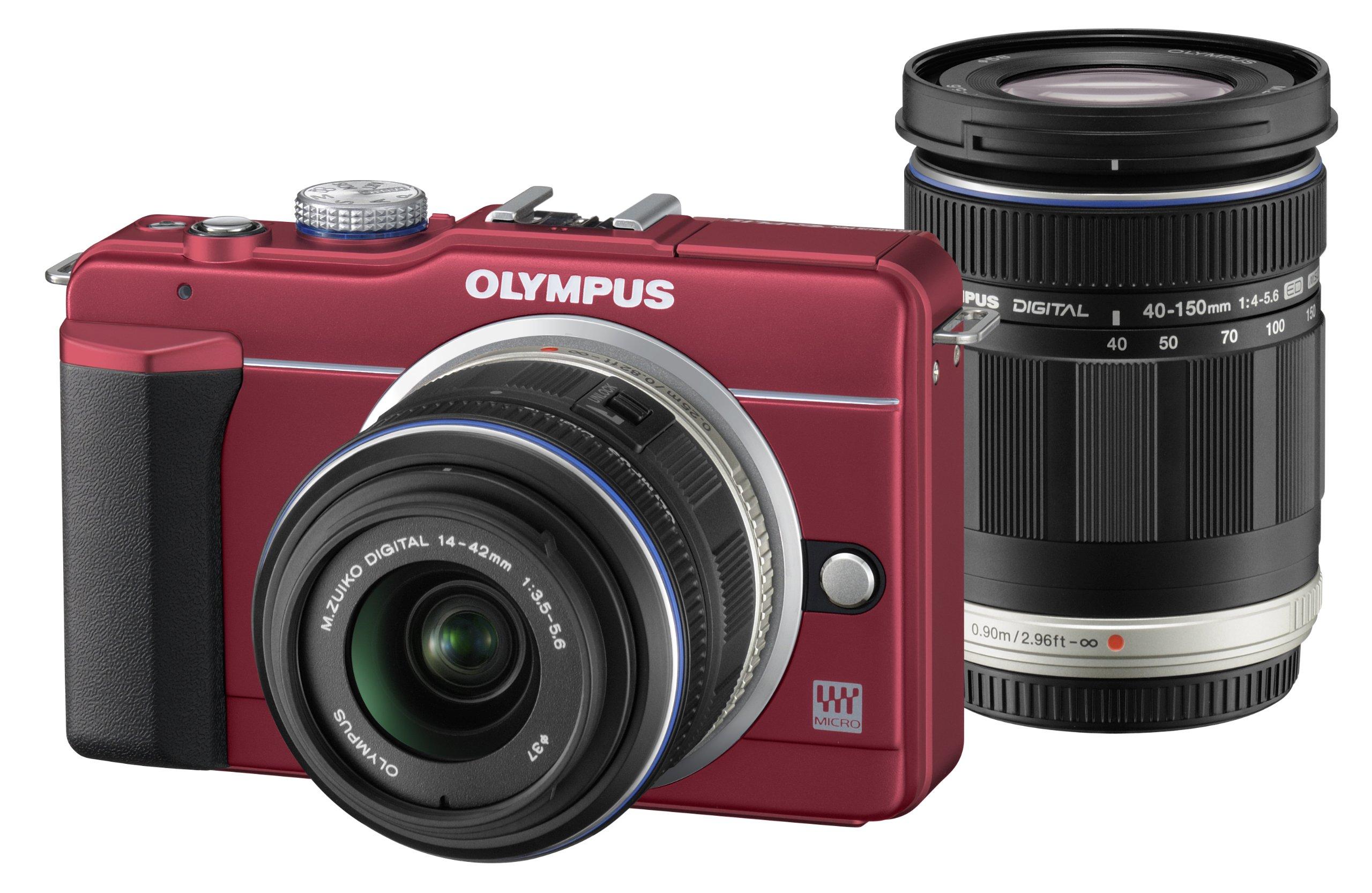 

OLYMPUS Mirrorless Single Lens Double Zoom Kit Red TKIT RED E-PL1s E-PL1s червоний