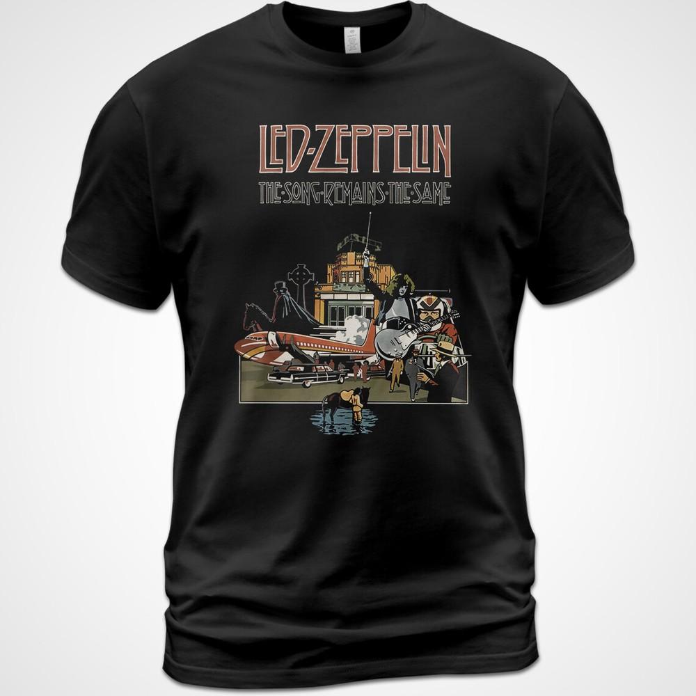 Хлопковая футболка Song Remains the Same Футболка Led Zeppelin Zoso Джимми Пейдж Унисекс Футболка S