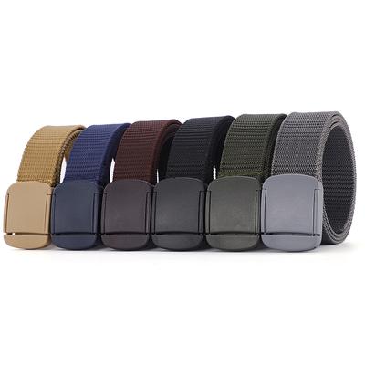 Outdoor Sports Nylon Tactical Belt Plastic Buckle Hypoallergenic Men'S Canvas Belt