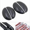 Black Carbon Fiber Door Handle Cover for Toyota Aygo MK1 2005~2013 2009 2010 2011 2012 Car Accessories Stickers Trim Set Chrome
