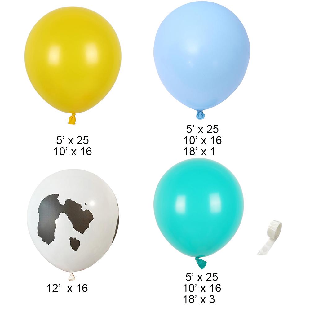 

1 комплект, ковбойское украшение для вечеринки, воздушный шар с изображением животных, гирлянда, арочный комплект, синие латексные шары для мальчиков на день рождения, детский душ