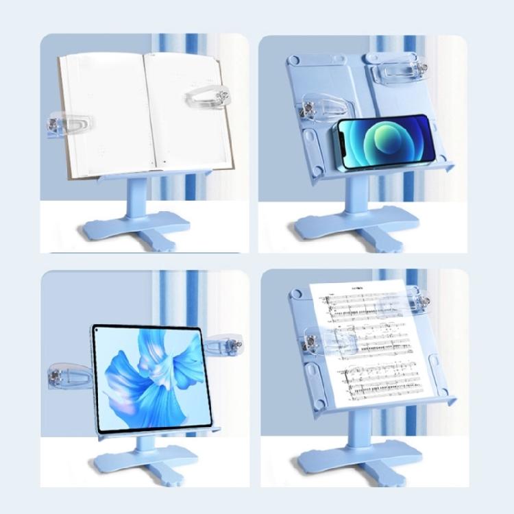 Collapsible Desktop Books Holders Sturdy Plastic Multi Position Reading Stand For Office School Ergonomics