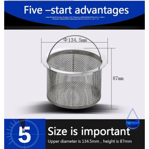 Talea Sink Drain Garbage Receptacle Stainless Steel Sink Basket