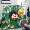 Dragon Ball Goku Comfortable Warm Print Flannel Blanket Fit Home Bedroom Sofa Chair Picnic Use.-TING