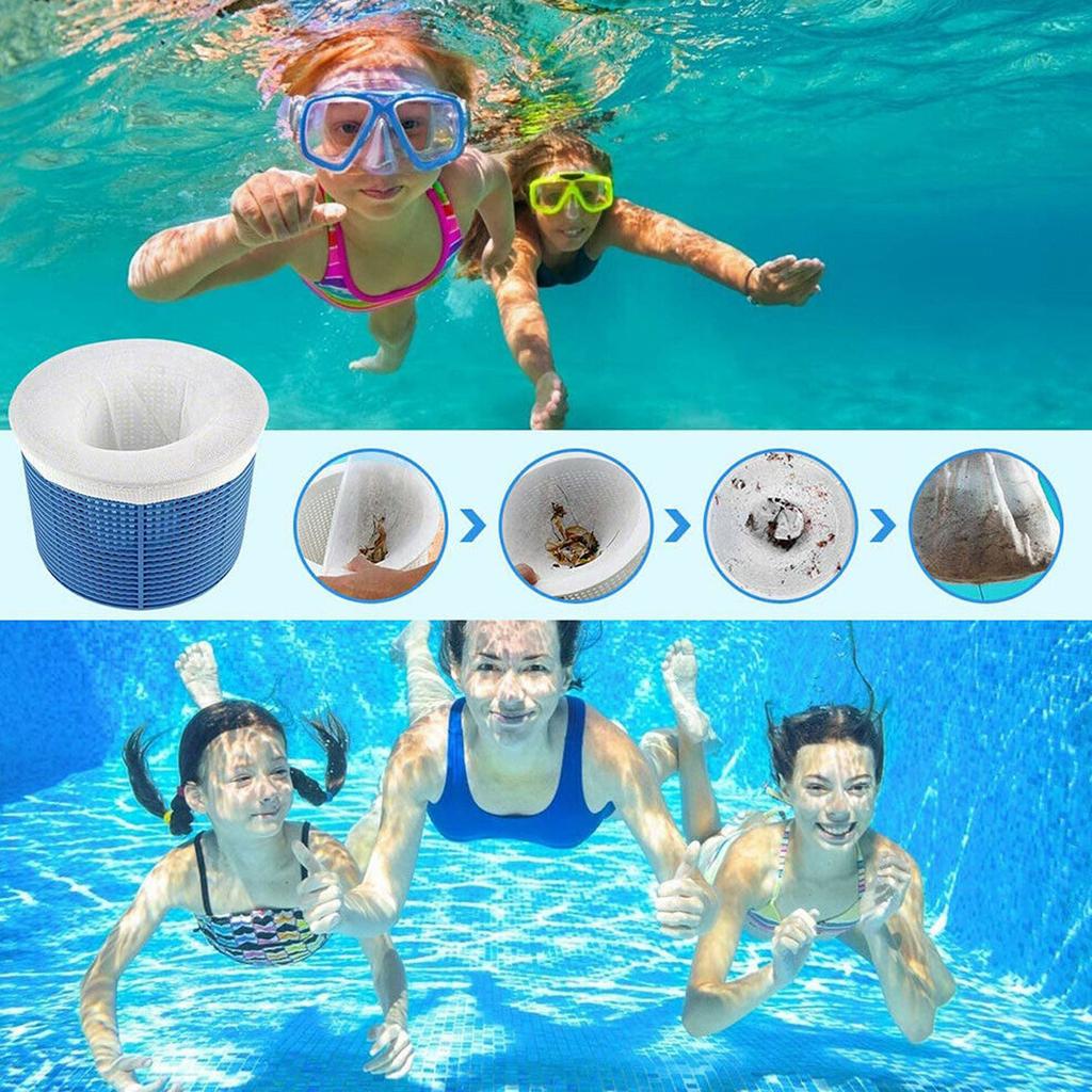 20pcs Pool Skimmer Socks Summer Disposable Stretchable Pool Filter Saver Socks for Swimming Pool Spa