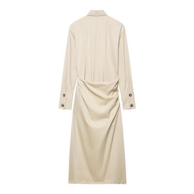 Women's New Clothing, European and American Fashion Temperament, Twill Tripple Strap, Midi Dress
